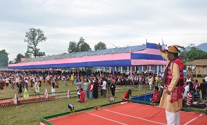 The Governor of Arunachal Pradesh Shri V. Shanmuganathan at  the 5th Indigenous Youth Festival at Tezu, Lohit District on 4th November 2016.